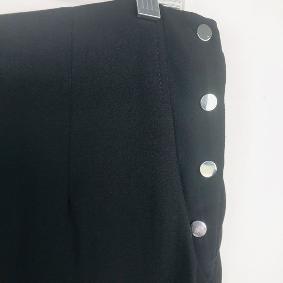 Forever 21 Black Pant with Silver Side Snap - Picture 2 of 6